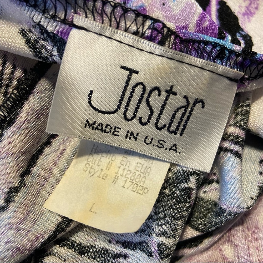 Vintage Jostar Long Poly Spandex Slinky Knit Travel Dress Purple Made in USA - Picture 6 of 11